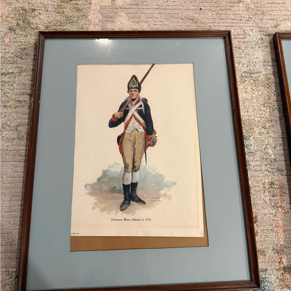 Framed Historical Soldier Print